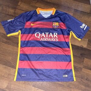 Nike x FC Barcelona 2015 2016 Home Soccer Jersey #10‎ Messi Large Football Shirt